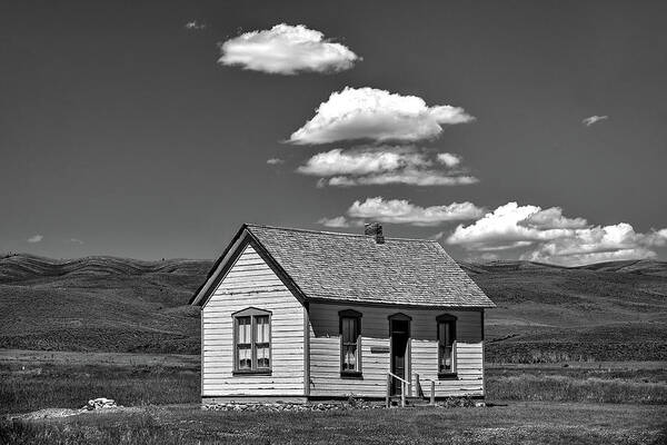 Farm Poster featuring the photograph The Little House B and W by Richard J Cassato