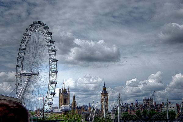 London Eye Poster featuring the photograph The London Eye and Skyline by Karen McKenzie McAdoo