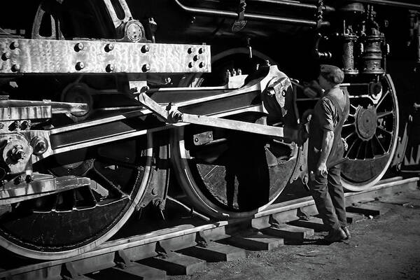 Photorestoration Poster featuring the photograph The Mechanic by Franchi Torres