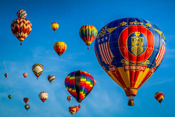 Albuquerque Poster featuring the photograph Thundercloud - The Missouri Hot Air Balloon #1 by Ron Pate