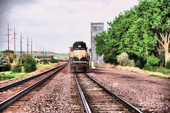 Train Poster featuring the photograph The morning freight train by Jeff Swan