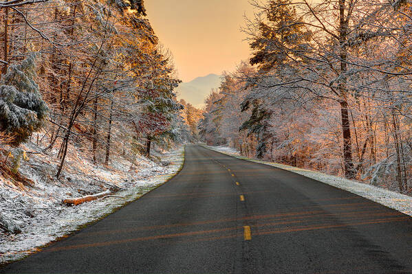 Roadway Poster featuring the photograph The Morning Shines by Mike Eingle