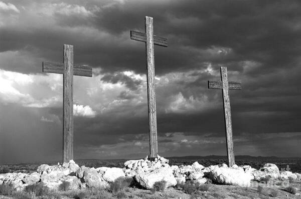 Crosses Poster featuring the photograph The Only Way by Kenneth Hess