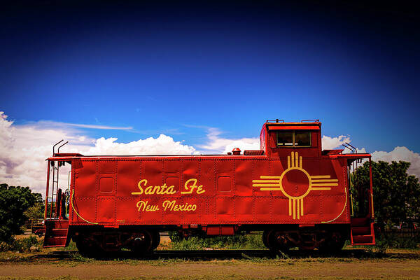 Caboose Poster featuring the photograph The Red Caboose by Paul LeSage