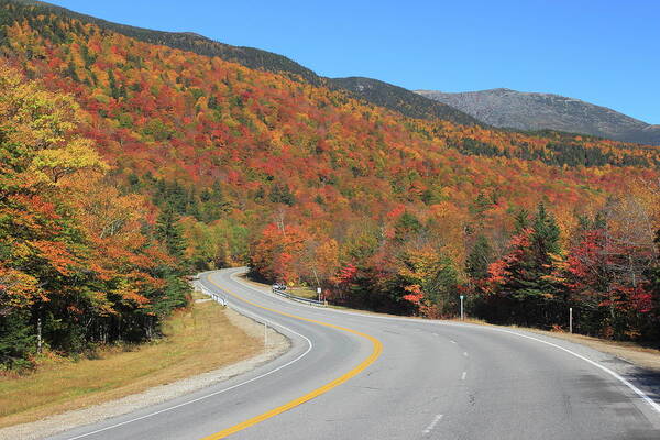 Autumn Poster featuring the photograph The Road through Pinkham Notch by John Burk