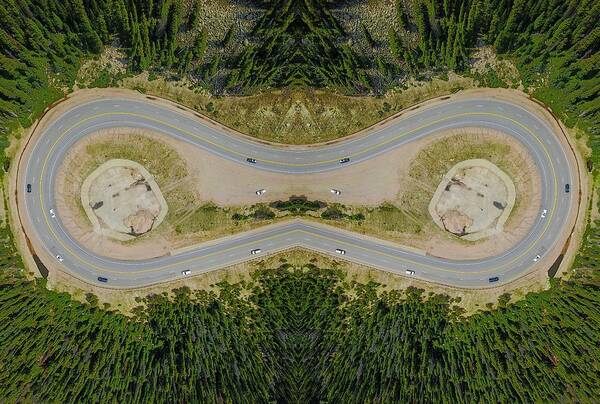 Aerial Poster featuring the photograph The Road To Nowhere by Rand Ningali