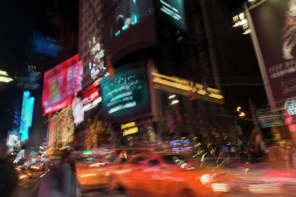 New York Poster featuring the photograph The Running of the Taxis by Alex Lapidus