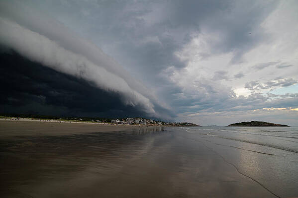 Gloucester Poster featuring the photograph The Storm Rolling in to Good Harbor Beach Gloucester MA by Toby McGuire