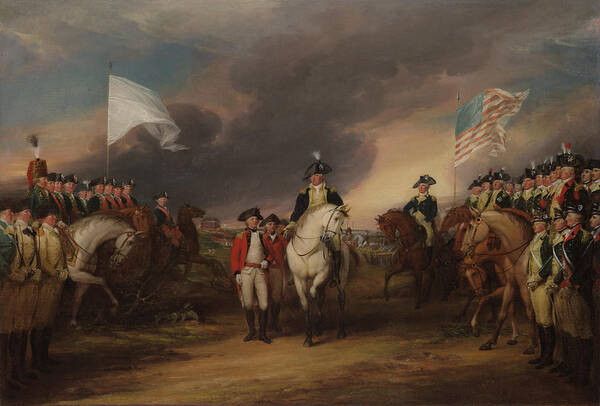 Surrender Poster featuring the painting The Surrender of Lord Cornwallis at Yorktown, Oct 19, 1781 by John Trumbull