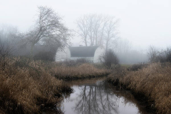 Twin Barns Poster featuring the photograph The Twin Barns of Nisqually by Ryan Manuel