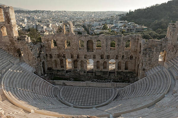 Fallen Poster featuring the photograph Theater of Herodes Atticus by Travis Rogers