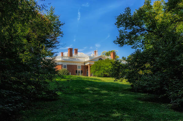 Frank J Benz Poster featuring the photograph Thomas Jefferson Home - Monticello - 3 by Frank J Benz