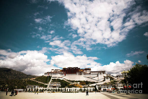 Tibet Poster featuring the photograph TIBET Potala Palace Dalai lama home place. Kailash Yantra.lv 2016 by Raimond Klavins