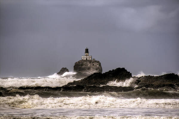 Hdr Poster featuring the photograph Tillamook Lighthouse by Brad Granger