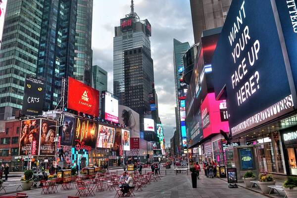 Times Square Poster featuring the photograph Times Square New York City 102 by Timothy Lowry