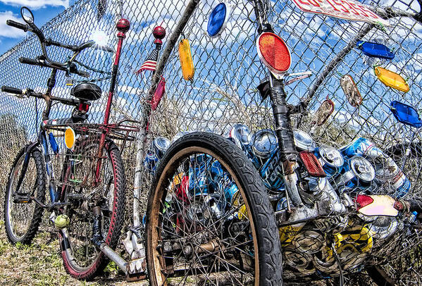 Bike Poster featuring the photograph Tin Can Money by Pete Rems