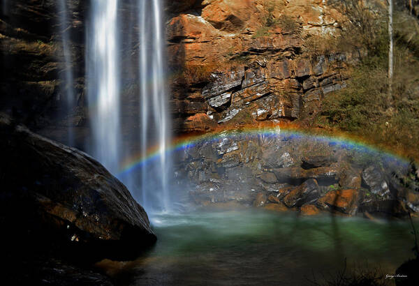 Rainbow Poster featuring the photograph Toccoa Falls Rainbow 001 by George Bostian