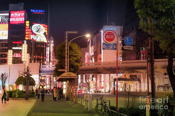 Pedestrians Poster featuring the photograph Tokyo Streets, Japan by Perry Rodriguez