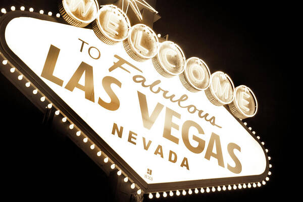 Las Vegas Sign At Night Poster featuring the photograph Tonight In Vegas by Az Jackson