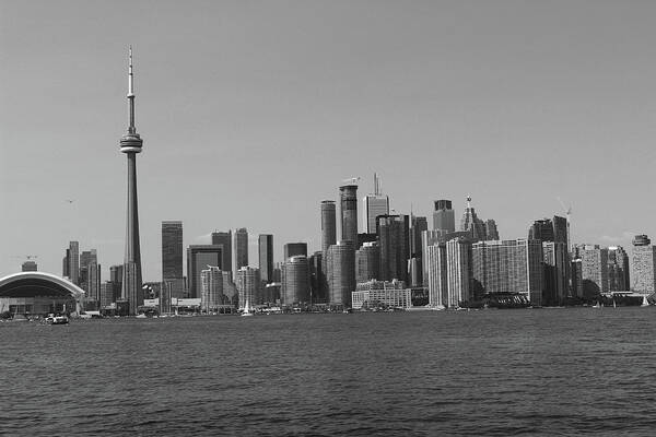 Toronto Poster featuring the photograph Toronto Cistyscape BW by Samantha Delory