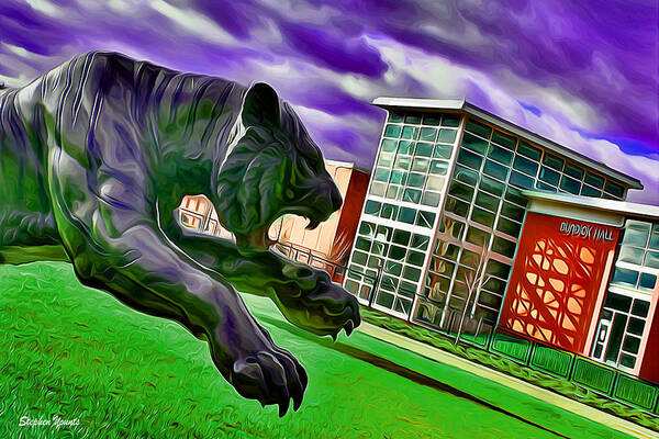 Towson University Poster featuring the digital art Towson Tigers by Stephen Younts