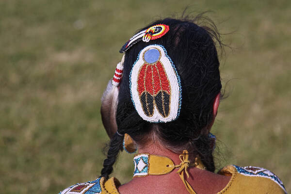 Native Culture Poster featuring the photograph Traditional aboriginal Canadian ornaments by Tatiana Travelways