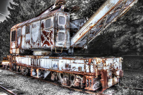 Trains Poster featuring the photograph Train Crane 2 by John Meader