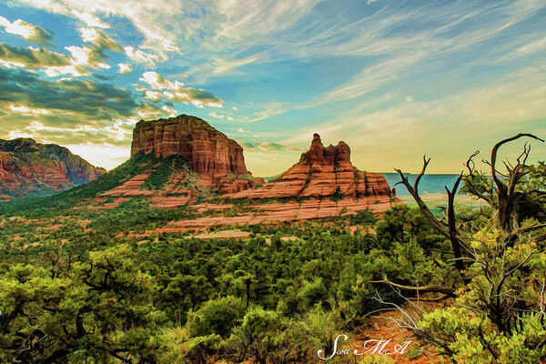 Arizona Poster featuring the photograph Transept mountains 04-131 by Scott McAllister