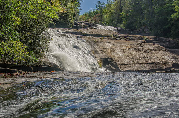 Triple Falls Poster featuring the photograph Triple Falls Second Tier by Steven Richardson