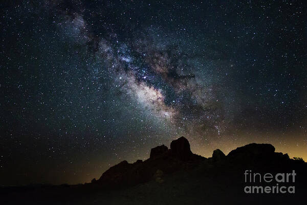 Milky Way Poster featuring the photograph Trona Pinnacles Galactic Core by Mark Jackson