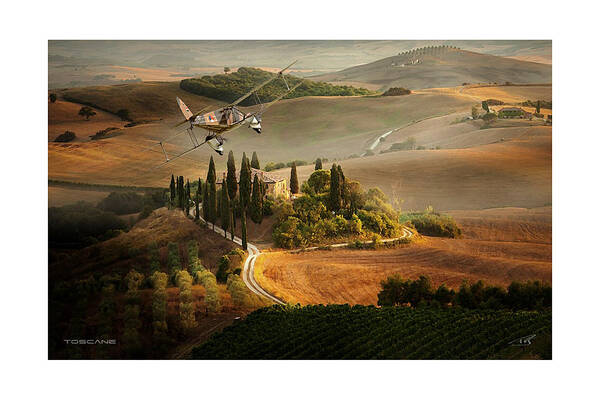 War Poster featuring the digital art Tuscany by Peter Van Stigt
