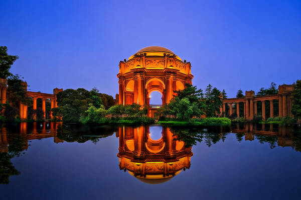 America Poster featuring the photograph Twilight in the Park by Maria Coulson