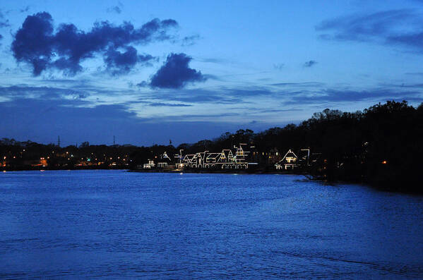 Boathouse Row Poster featuring the photograph Twilight Row by Andrew Dinh