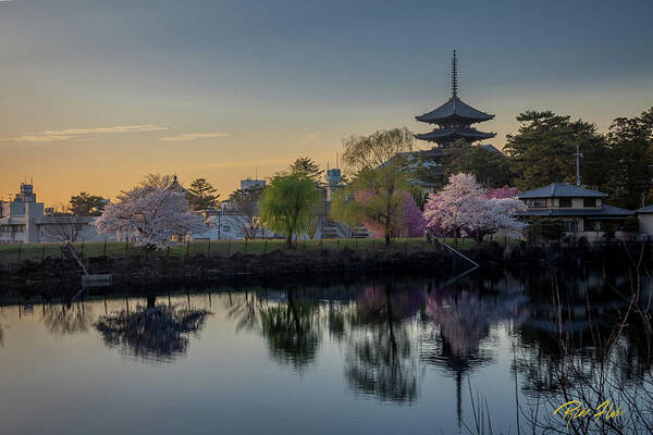 Blossoms Poster featuring the photograph Twilight Temple by Rikk Flohr