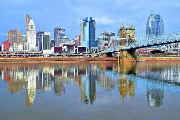 Cincinnati Poster featuring the photograph Two of Cincinnati by Frozen in Time Fine Art Photography