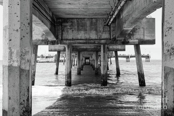 California Poster featuring the photograph Under Belmont Veterans Memorial Pier by Ana V Ramirez