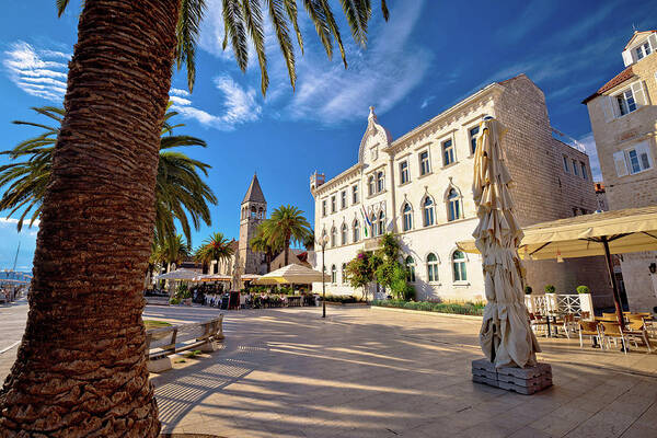 Croatia Poster featuring the photograph UNESCO town of Trogir waterfront architecture by Brch Photography