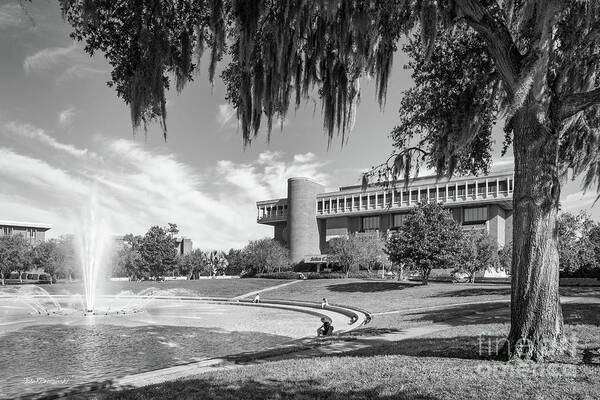 University Of Central Florida Poster featuring the photograph University of Central Florida John Hitt Library by University Icons
