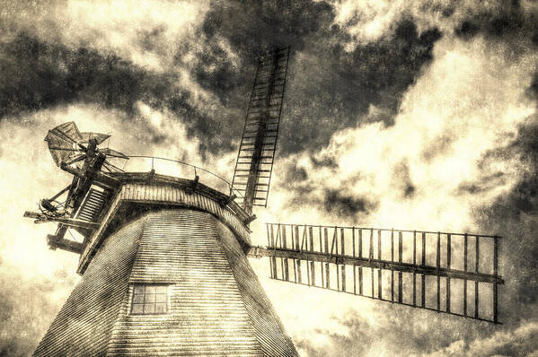 Windmill Poster featuring the photograph Upminster Windmill Vintage by David Pyatt