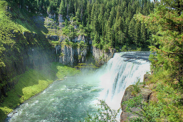 Waterfall Poster featuring the photograph Upper Mesa Falls by Lorraine Baum