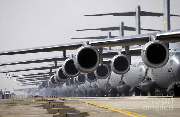 Color Image Poster featuring the photograph U.s. Air Force C-17 Globemaster IIis by Stocktrek Images