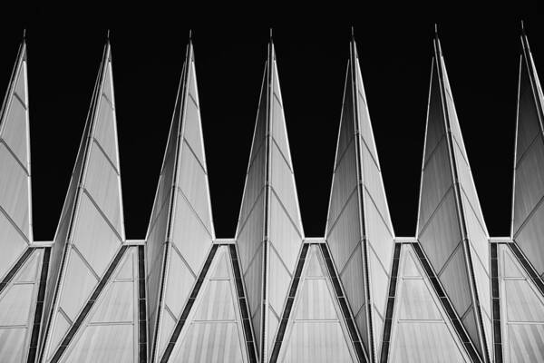 United States Air Force Academy Poster featuring the photograph U. S. A. F. Academy Cadet Chapel Detail by Rand Ningali