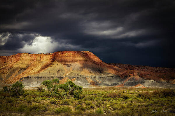 Utah Poster featuring the photograph Utah Mountain with Storm Clouds by John A Rodriguez