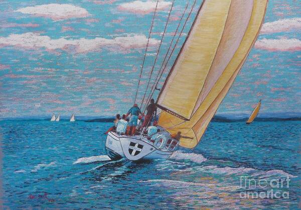 Valour Poster featuring the pastel Valour -Chester Race Week by Rae Smith