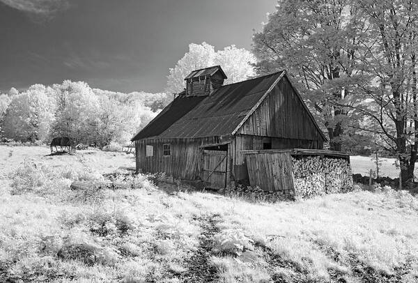 Sugar Shack Poster featuring the photograph Vermont Sugar Shack in Infra Red by Gordon Ripley