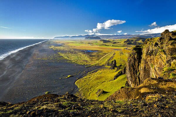 Dyrholaey Poster featuring the photograph View From the Cliffs - Iceland by Stuart Litoff