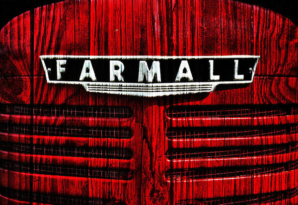 Tractor Poster featuring the photograph Vintage Farmall Red Tractor with Wood Grain by Luke Moore