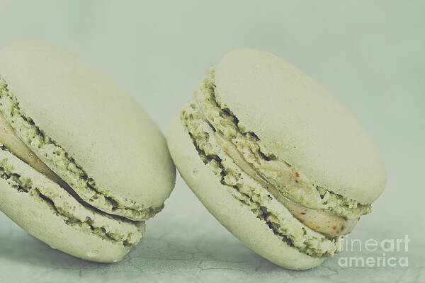 Macaron Poster featuring the photograph Vintage Pistachio Macarons by Stephanie Frey