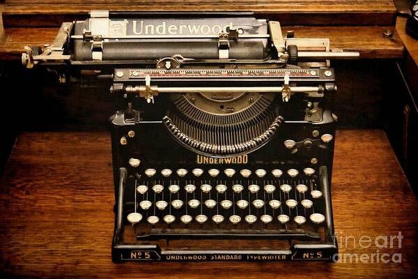Underwood Typewriter Poster featuring the photograph Vintage Underwood by Patricia Strand