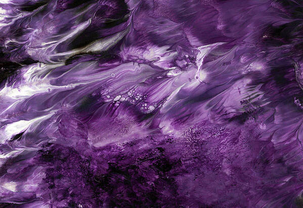 Ultra Violet Art Poster featuring the painting Violet Rhapsody- Art by Linda Woods by Linda Woods